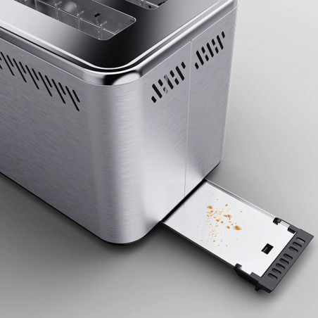 Τοστιέρα AENO ATS0003, 950 W, 6 τύποι ψωμιού, 7 επίπεδα ψησίματος, Προθέρμανση, Απόψυξη, LED, Ανοξείδωτο ατσάλι