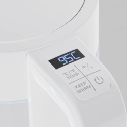 Ηλεκτρικός βραστήρας AENO AEK0005, 2200 W, 1,7 λίτρα, 40-100 °C, βάση 360°, STRIX, οθόνη LED, φίλτρο, λευκό