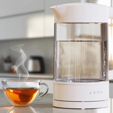Ηλεκτρικός βραστήρας AENO AEK0005, 2200 W, 1,7 λίτρα, 40-100 °C, βάση 360°, STRIX, οθόνη LED, φίλτρο, λευκό
