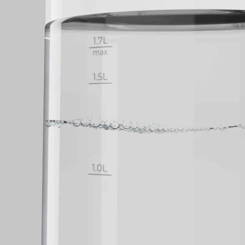 Ηλεκτρικός βραστήρας AENO AEK0005, 2200 W, 1,7 λίτρα, 40-100 °C, βάση 360°, STRIX, οθόνη LED, φίλτρο, λευκό