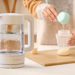 Ηλεκτρικός βραστήρας AENO AEK0005, 2200 W, 1,7 λίτρα, 40-100 °C, βάση 360°, STRIX, οθόνη LED, φίλτρο, λευκό