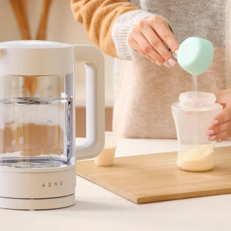 Ηλεκτρικός βραστήρας AENO AEK0005, 2200 W, 1,7 λίτρα, 40-100 °C, βάση 360°, STRIX, οθόνη LED, φίλτρο, λευκό
