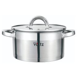 Κατσαρόλα Oliver Voltz OV51210S18, 2,6 λίτρα, 18x10,5 εκ., Κλίμακα μέτρησης, Παχύ πάτο, Κατάλληλη για επαγωγικές εστίες, Ανοξείδωτο