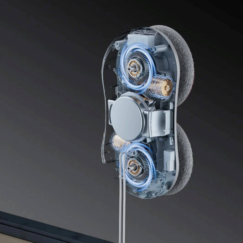 Ρομπότ καθαρισμού παραθύρων HUTT DDC55 Pro, 5400 Pa, 150 μ², αισθητήρες AI, έξυπνος αλγόριθμος, λευκό