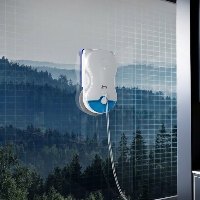 Ρομπότ καθαρισμού παραθύρων HUTT 10, 6500 Pa, 55 N, 60 m², NAM 7.0, UPS, Διπλά ακροφύσια, Λευκό