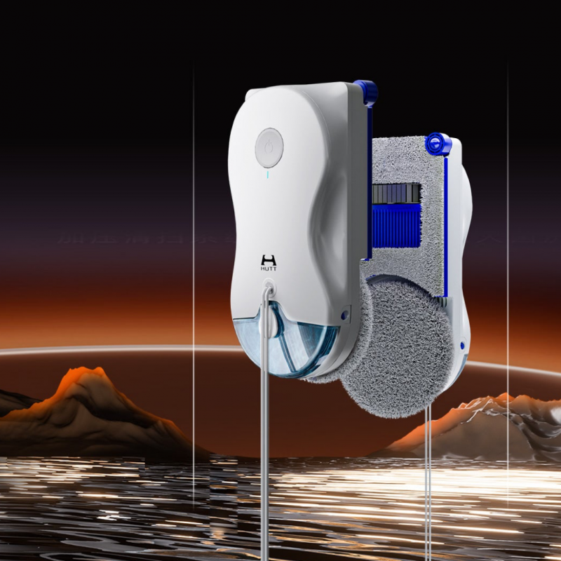 Ρομπότ καθαρισμού παραθύρων HUTT 10, 6500 Pa, 55 N, 60 m², NAM 7.0, UPS, Διπλά ακροφύσια, Λευκό