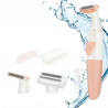 Ηλεκτρική ξυριστική μηχανή για το σώμα Skin Sense Epil, 60 λεπτά, Διπλή λεπίδα, 2 κεφαλές, Για ξηρή/υγρή χρήση, Λευκό/κοραλλί