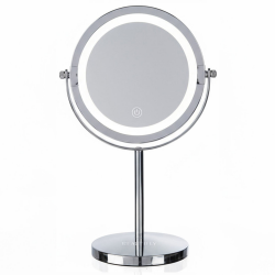 Καθρέφτης ομορφιάς Beautifly Looking Glass Light, 14,5 εκ., μεγέθυνση 10x, USB-C, LED, ρύθμιση 360°, ασημί