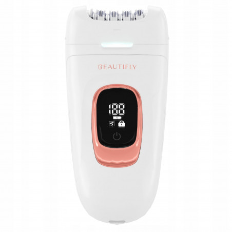 Αποτριχωτική συσκευή 3 σε 1 MultiSmooth Epil, 60 λεπτά, 2 ταχύτητες, Υγρή/ξηρή χρήση, οθόνη LCD, USB-C/A, Λευκό/χρυσό