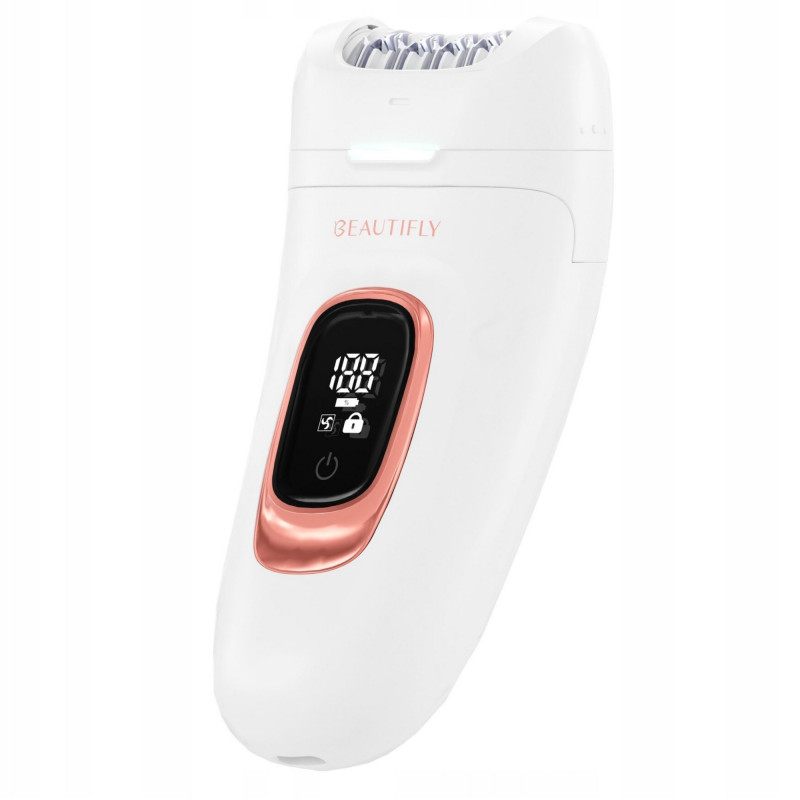 Αποτριχωτική συσκευή 3 σε 1 MultiSmooth Epil, 60 λεπτά, 2 ταχύτητες, Υγρή/ξηρή χρήση, οθόνη LCD, USB-C/A, Λευκό/χρυσό