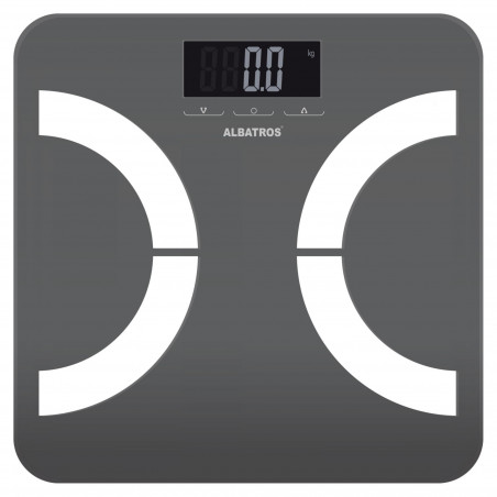 Ζυγός-αναλυτής Albatros Body Planner, έως 180 kg, BIA, LED, kg/lb/st, γκρι