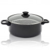 Κατσαρόλα με καλάθι τηγανίσματος και καπάκι ESPERANSA ES 1213 F, 1,8 λίτρα, 24 εκ., Μαύρο