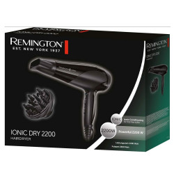 Στεγνωτήρας μαλλιών Remington Power Dry Ionic D3198, 2200 W, 2 ταχύτητες, 3 θερμοκρασίες, ιονισμός, μαύρο