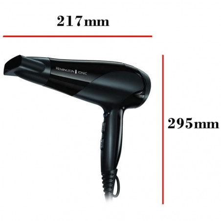 Στεγνωτήρας μαλλιών Remington Power Dry Ionic D3198, 2200 W, 2 ταχύτητες, 3 θερμοκρασίες, ιονισμός, μαύρο