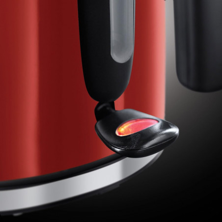 Ηλεκτρική κατσαρόλα Russell Hobbs Colours Plus Flame Red 20412-70, 2400 W, 1,7 λίτρα, Γρήγορο βράσιμο, Κρυφή αντίσταση, Βάση 360°, Ένδειξη, Κόκκινο