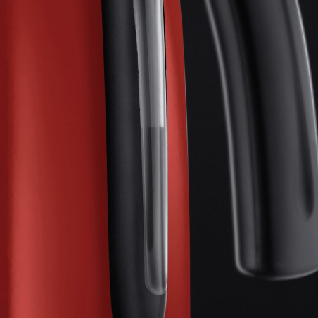 Ηλεκτρική κατσαρόλα Russell Hobbs Colours Plus Flame Red 20412-70, 2400 W, 1,7 λίτρα, Γρήγορο βράσιμο, Κρυφή αντίσταση, Βάση 360°, Ένδειξη, Κόκκινο