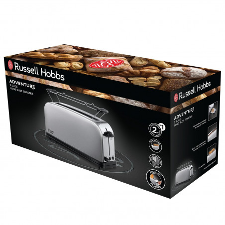Τοστιέρα Russell Hobbs Adventure Oxford 21396-56, 1200 W, 2 φέτες, 1 θύρα, 6 επίπεδα ψησίματος, Δίσκος για ψίχουλα, Ανοξείδωτο