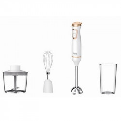 Μπλέντερ, τεμαχιστής και μίξερ 3 σε 1 Oliver Voltz OV51112WSC, 800W, 700 ml, 2 ταχύτητες, λεπίδα από ανοξείδωτο ατσάλι και εξάρτημα ανάδευσης, Λευκό