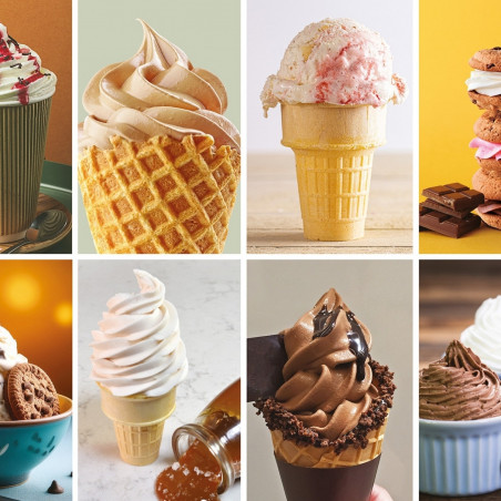 Μηχανή παγωτού 13-σε-1 Ninja CREAMi Scoop & Swirl™ NC701EUSTGD, 800 W, 13 προγράμματα, μοχλός 3 θέσεων για χωνάκια, CreamiFit, Creamify, 2 δοχεία 473 ml, δυνατότητα εξατομίκευσης, κρεμ/χρυσό