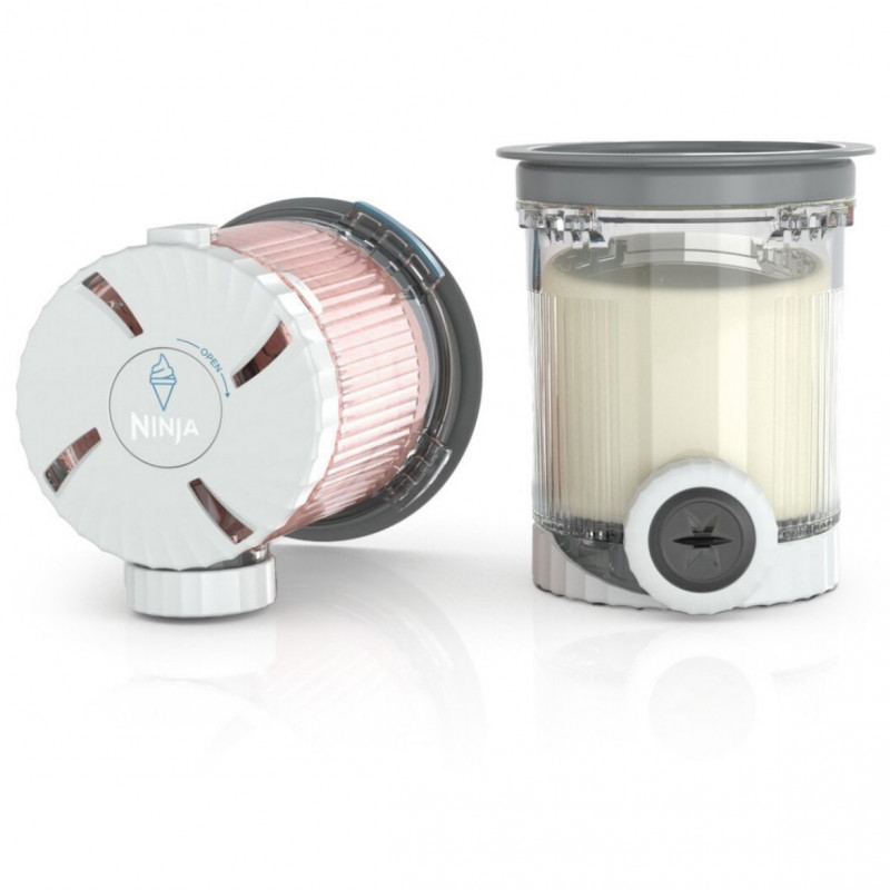 Μηχανή παγωτού 13-σε-1 Ninja CREAMi Scoop & Swirl™ NC701EUSTGD, 800 W, 13 προγράμματα, μοχλός 3 θέσεων για χωνάκια, CreamiFit, Creamify, 2 δοχεία 473 ml, δυνατότητα εξατομίκευσης, κρεμ/χρυσό