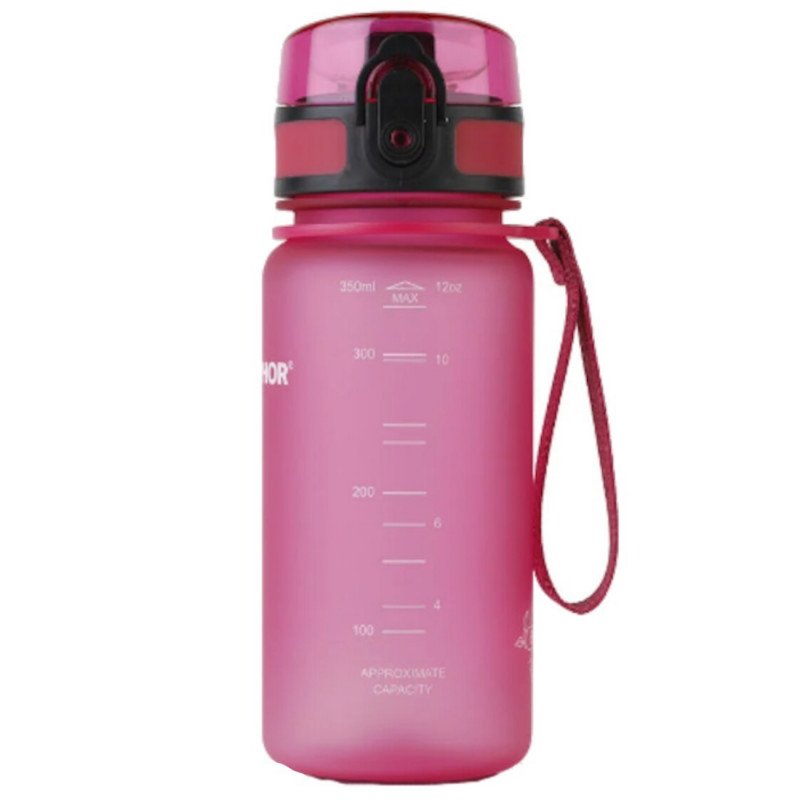 Φιάλη νερού με φίλτρο Aquaphor City 160024, 350 ml, Tritan, Ενεργός άνθρακας, Aqualen, Κάλυμμα με κλείδωμα, Ροζ