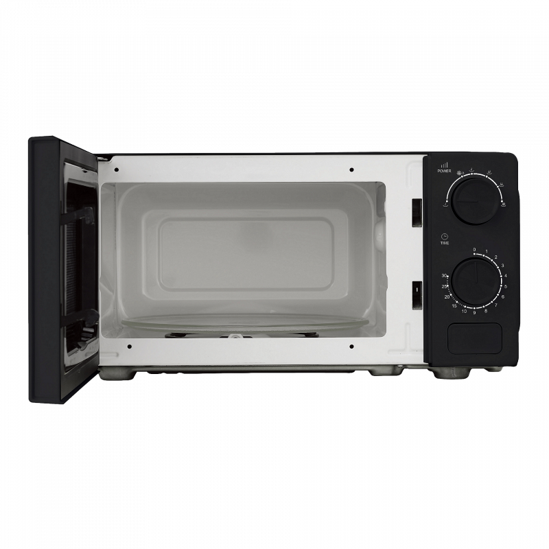 Φούρνος μικροκυμάτων Kumtel HM-20, 600 W, 17 λίτρα, 6 επίπεδα ισχύος, χρονοδιακόπτης, λειτουργία απόψυξης, μαύρος