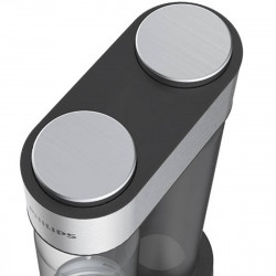 Μηχανή σόδας Philips GoZero ADD4902BK/10, 1 λίτρο, Ρύθμιση ανθρακικού, Χειροκίνητη, Βαλβίδα ασφαλείας, Σώμα από ανοξείδωτο ατσάλι, Μαύρο