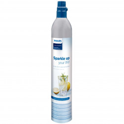 Φιάλη CO2 για χειροκίνητη μηχανή σόδας Philips ADD913/10, 1 τεμ., έως 60 λίτρα νερού, γκρι