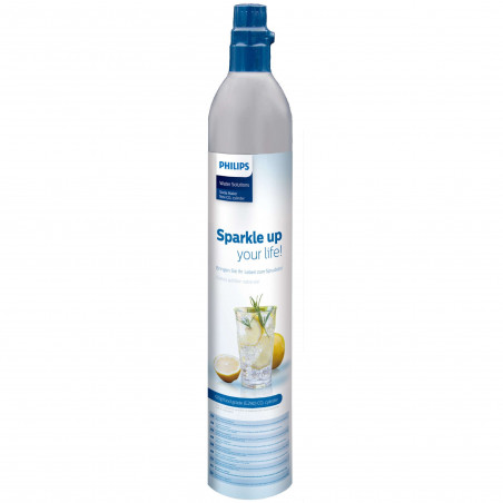 Φιάλη CO2 για χειροκίνητη μηχανή σόδας Philips ADD913/10, 1 τεμ., έως 60 λίτρα νερού, γκρι