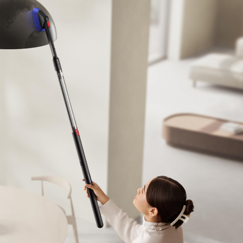 Κάθετη ηλεκτρική σκούπα Dyson PencilVac Fluffycones 492689-01, 55 AW, 30 λεπτά, 80 ml, 140000 Hyperdymium™, Εξαιρετικά λεπτή σχεδίαση, Φωτισμός LED, Μαύρο