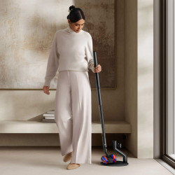 Κάθετη ηλεκτρική σκούπα Dyson PencilVac Fluffycones 492689-01, 55 AW, 30 λεπτά, 80 ml, 140000 Hyperdymium™, Εξαιρετικά λεπτή σχεδίαση, Φωτισμός LED, Μαύρο