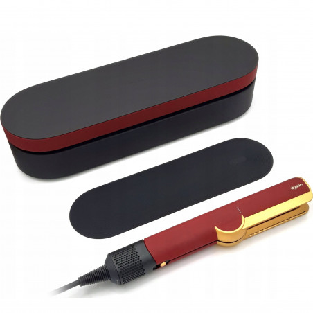 Σίδερο μαλλιών Dyson HT01 Airstrait RdVe/Gd 596931-01, 1600 W, μέγ. 140 °C, ιονισμός, 6 επίπεδα θερμοκρασίας, φιλικό προς τα μαλλιά, επένδυση χαλκού, οθόνη LCD, κόκκινο βελούδο/χρυσό