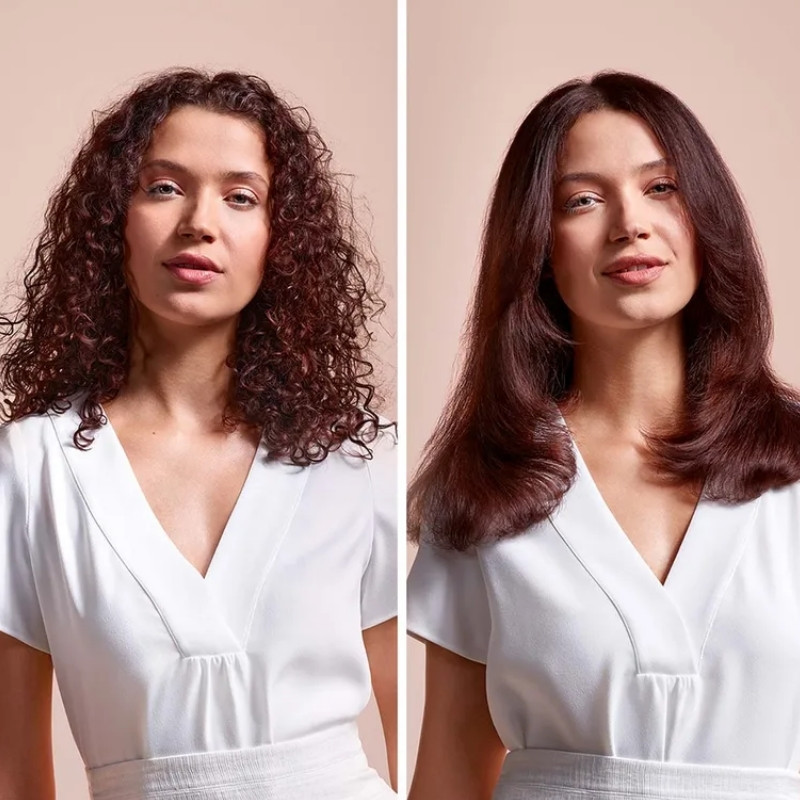 Σίδερο μαλλιών Dyson HT01 Airstrait RdVe/Gd 596931-01, 1600 W, μέγ. 140 °C, ιονισμός, 6 επίπεδα θερμοκρασίας, φιλικό προς τα μαλλιά, επένδυση χαλκού, οθόνη LCD, κόκκινο βελούδο/χρυσό