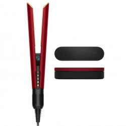 Σίδερο μαλλιών Dyson HT01 Airstrait RdVe/Gd 596931-01, 1600 W, μέγ. 140 °C, ιονισμός, 6 επίπεδα θερμοκρασίας, φιλικό προς τα μαλλιά, επένδυση χαλκού, οθόνη LCD, κόκκινο βελούδο/χρυσό