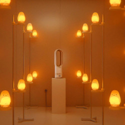 Συσκευή θέρμανσης και ψύξης 2 σε 1 Dyson AM15 Hot+Cool 586340-01, 35 τ.μ., 10 ταχύτητες, ταλάντωση 70°, οθόνη LCD, προστασία από ανατροπή, Air Multiplier™, λευκό/ασημί