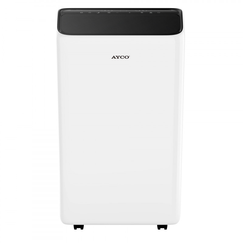 Φορητό κλιματιστικό Ayco MAHC3428, 12000 BTU, Κατηγορία Α, Έως 24 τ.μ., 450 κ.μ., 64 dB, Έλεγχος μέσω οθόνης αφής, Λευκό