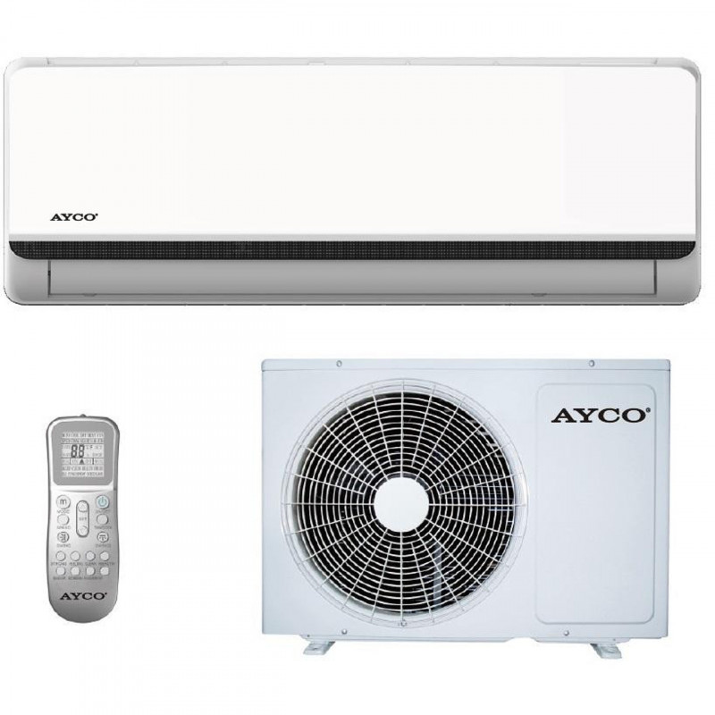 Κλιματιστικό με inverter Ayco 24FP40BW, 24.000 BTU, A++/A+, Έως 55 m², Αυτοκαθαρισμός, Αυτοδιάγνωση, Αυτόματη επανεκκίνηση, Λευκό