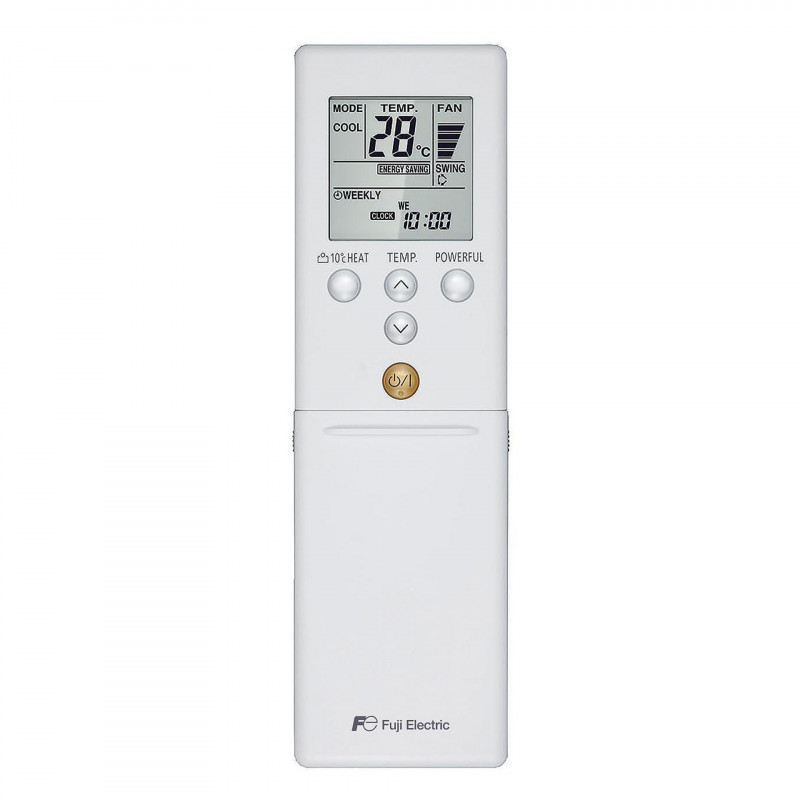 Κλιματιστικό Hyperinverter Fuji Electric KG RSG-12KGTE / ROG-12KGCA, 12000 BTU, 28 m2, A+++, Αθόρυβη λειτουργία, Αισθητήρας ανθρώπινης δραστηριότητας, Υβριδικός εναλλάκτης θερμότητας, Λευκό
