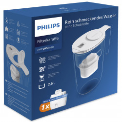 Φίλτρο νερού Philips AWP2933WHT/58, 2,6 λίτρα, Ψηφιακό χρονόμετρο, Micro X-Clean, Λευκό