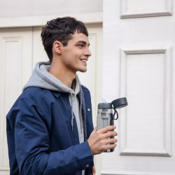 Φιάλη νερού με φίλτρο Philips GoZero Daily AWP2731GRR/58, 660 ml, 5-38 °C, Tritan χωρίς BPA, AWP285, Γκρι