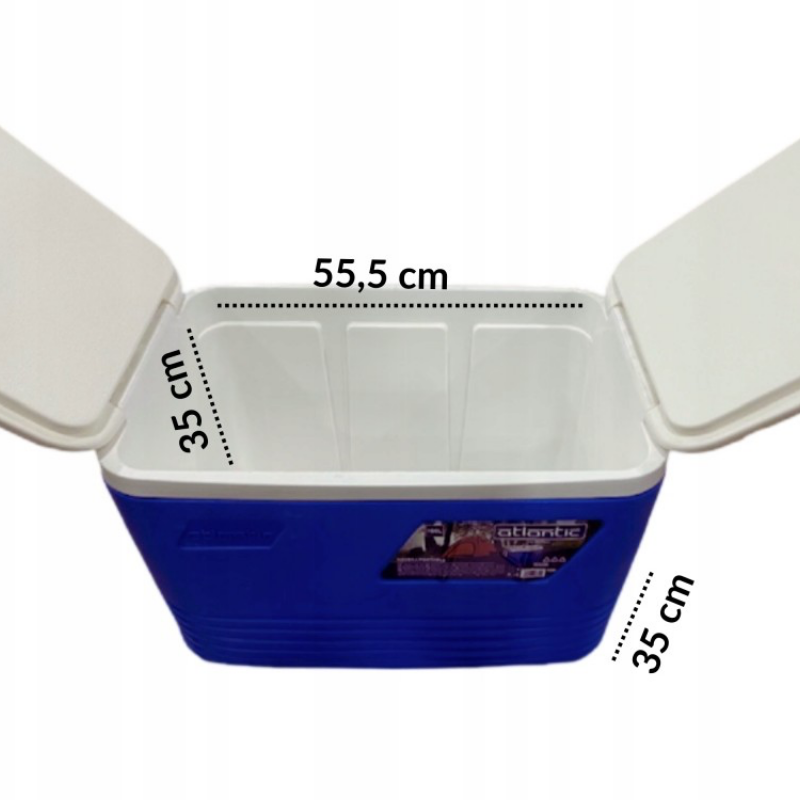 Ψυκτική θήκη Atlantic 1008729, 60 λίτρα, Ψύξη, Παθητική, 8 θέσεις για ποτήρια, Μπλε
