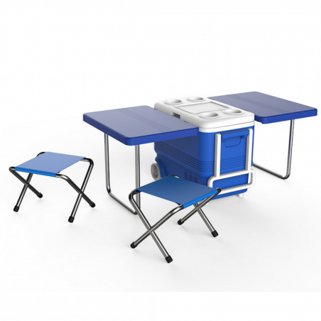 Ψυκτική θήκη με ράφια Atlantic 1008727, 45 λίτρα, Ψύξη, Παθητική, 4 θέσεις για ποτήρια, Μπλε