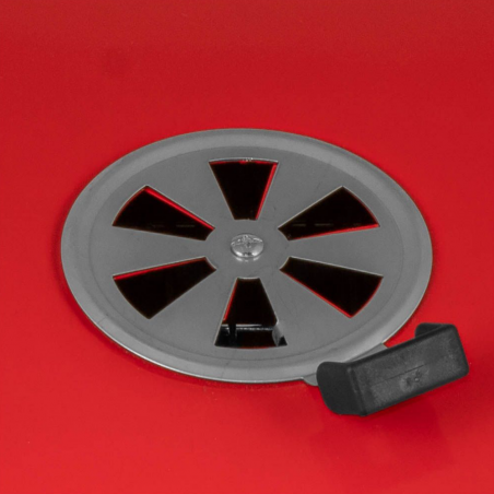 Μπάρμπεκιου με κάρβουνα Muhler 1003819, 41x41x40 εκ., Γαλβανισμένη σχάρα, Καπάκι, Κόκκινο