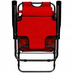 Ξαπλώστρα Muhler C2078 1005235, 153x60x78 εκ., Έως 100 κιλά, Πτυσσόμενη, Κόκκινη