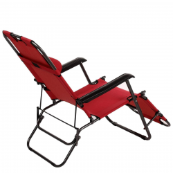 Ξαπλώστρα Muhler C2078 1005235, 153x60x78 εκ., Έως 100 κιλά, Πτυσσόμενη, Κόκκινη