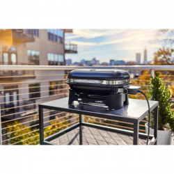 Ηλεκτρική ψησταριά Weber Lumin Compact WB91010979DL, 2200 W, μέγιστη θερμοκρασία 315 °C, εμαγιέ χυτοσίδηρες σχάρες, μαύρο