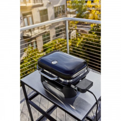 Ηλεκτρική ψησταριά Weber Lumin Compact WB91010979DL, 2200 W, μέγιστη θερμοκρασία 315 °C, εμαγιέ χυτοσίδηρες σχάρες, μαύρο
