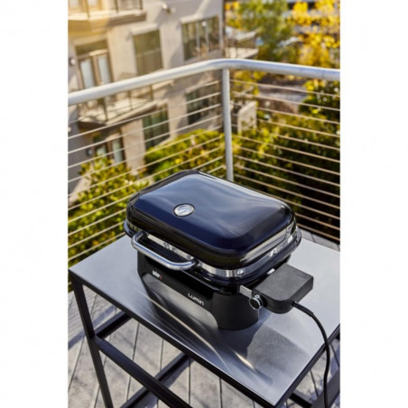 Ηλεκτρική ψησταριά Weber Lumin Compact WB91010979DL, 2200 W, μέγιστη θερμοκρασία 315 °C, εμαγιέ χυτοσίδηρες σχάρες, μαύρο