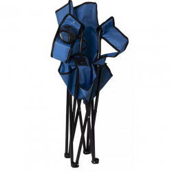 Καρέκλα κάμπινγκ Muhler C2012 109267, 52x52x90 εκ., Έως 100 κιλά, Θήκη για ποτήρι, Πτυσσόμενη, Μπλε