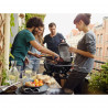 Електрическо барбекю Weber Q2400 WB55020079DL, 2200W, 290C, 55x39 см, Емайлирани с порцелан чугунени скари, Вградени дръжки, Тъмносив